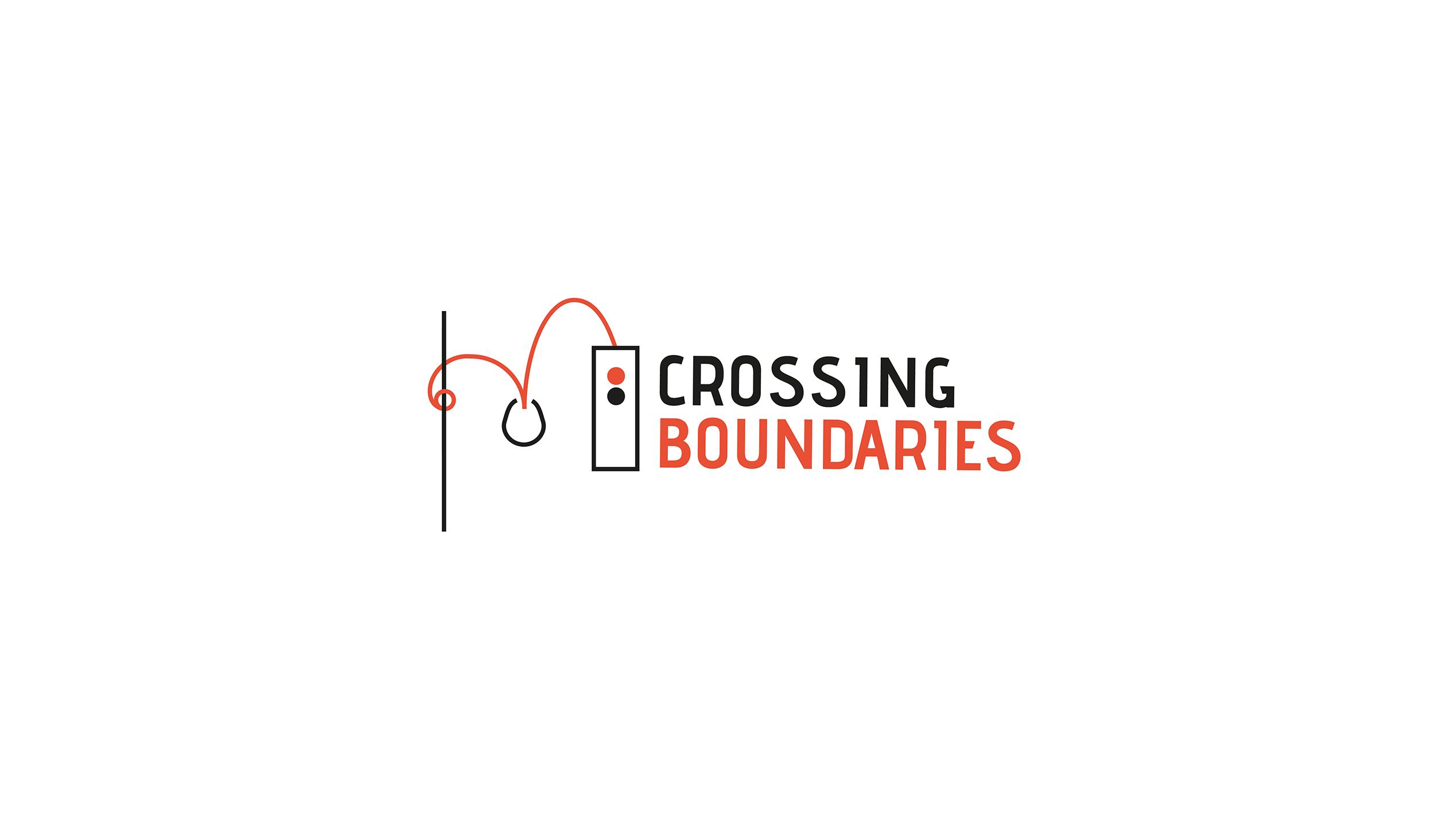 Crossing Boundaries - Logo (red/white/black)