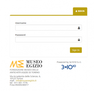 Image - Login_Museo Egizio Database